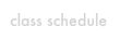 class schedule